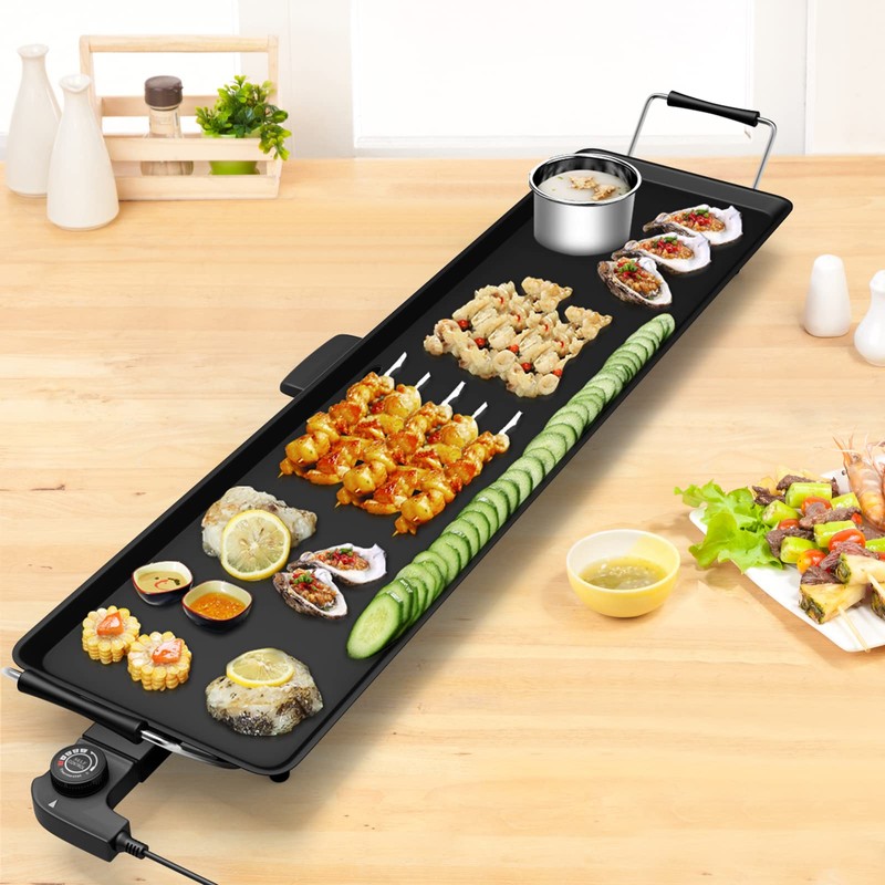 ARLIME Electric Griddle, 35" Teppanyaki Grill w/Extra Large Tabletop, Portable