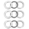 3 Pcs 51106 Thrust Ball Bearings 30mm x 47mm x 11mm Bearing Steel Single Single Row Roller
