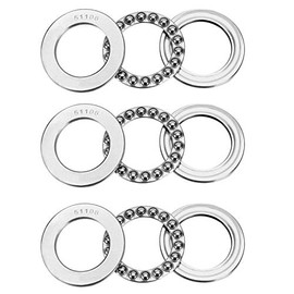 3 Pcs 51106 Thrust Ball Bearings 30mm x 47mm x 11mm Bearing Steel Single Single Row Roller