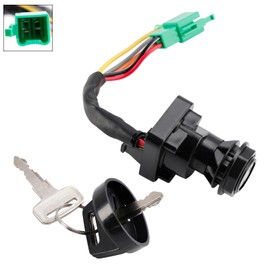 Topteng 2-Position Ignition Switch Lock with Keys for Suzuki LT-4WD QuadRunner 4WD 1987-1995, LT-F 300F KingQuad 4WD 1999-2002, LT-F 4WDX KingQuad 4WD 1991-1998