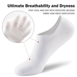 DOKUTOKU 6-Pack Womens No Show Socks Size 6-11 Thin Cotton White Invisible Liner Socks £¨D2052-6 2B/2W/2G£©