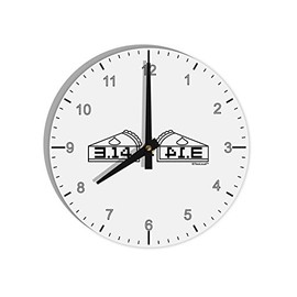 TooLoud Pi Day Design - 314 Equals Pie Mirrored Pies 8" Round Wall Clock with Numbers