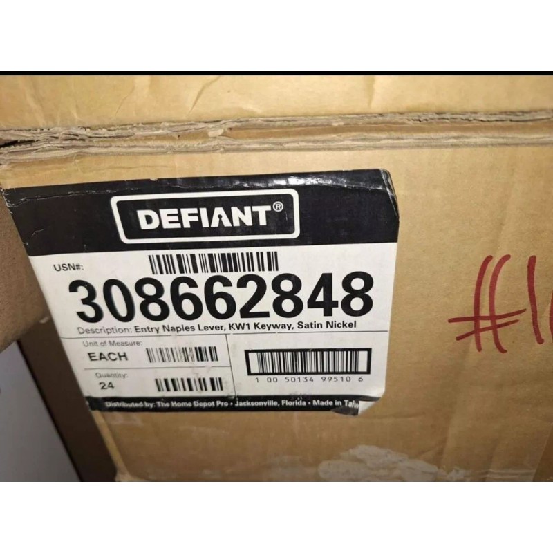 Defiant Defiant Naples Satin Nickel Keyed Entry Door Lever