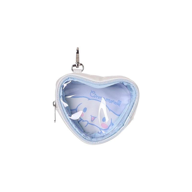 Sanrio School Shoulder Bag with Poly Heart Pouch, Cinnamoroll
