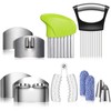 11 Pieces Finger Guard Set for Cutting Include 4 Stainless