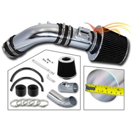 Rtunes Racing Short Ram Air Intake Kit + Filter Combo Compatible For 04-07 Honda Accord 2.4L L4 SULEV (Black)