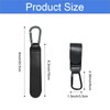 Seimneire 4 Pcs Black and Brown Stroller Hooks Clips, Mommy
