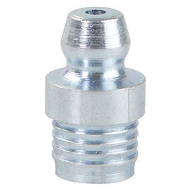 5/16" Straight Head Angle, Drive (Push-In) Grease Fitting, Zinc-Plated Steel, 5/8"L, 5000 psi, PK10-1 Each - SET OF 3
