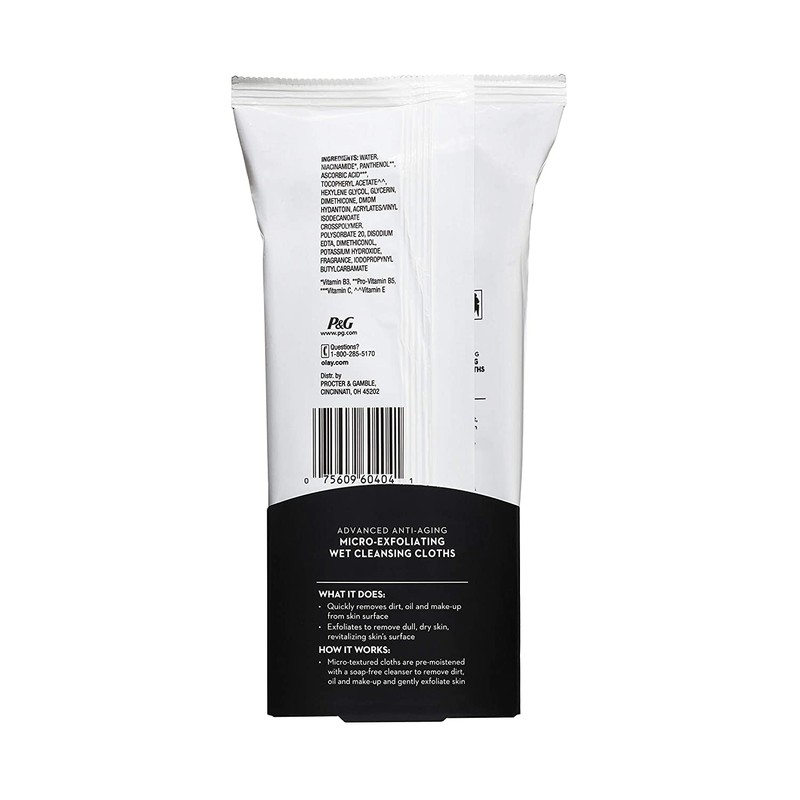 OLAY Regenerist Advanced Anti-Aging Micro-Exfoliating Cleansing Cloths 30 Each (Pack