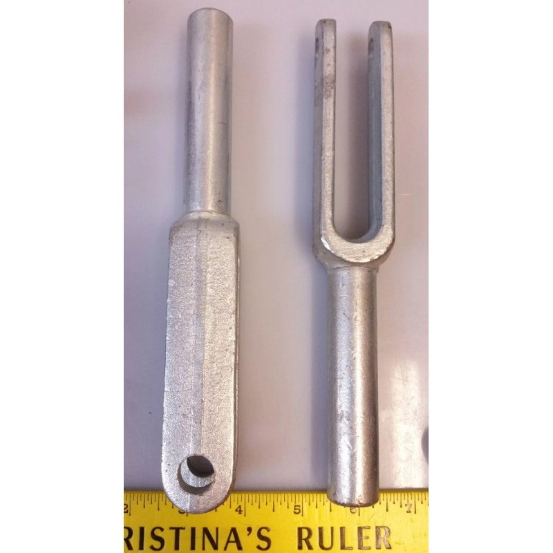 KY INTERNATIONAL NEW SET 2 YOKE ENDS STEEL 8 5/8"L