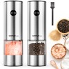 SIMPLETASTE Electric Salt and Pepper Grinder Set Automatic One Handed,