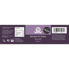 Nutural World - Sesame and Dates spread 35 Oz (1kg) Great Taste Award winner