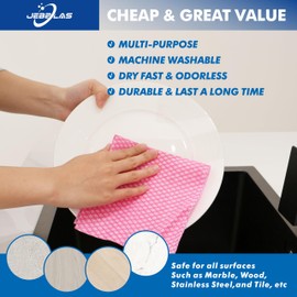 JEBBLAS Foodservice Cleaning Cloth, Reusable Paper Towels, Kitchen Cleaning Cloth, All Purpose Cleaning Cloths, Pack of 50
