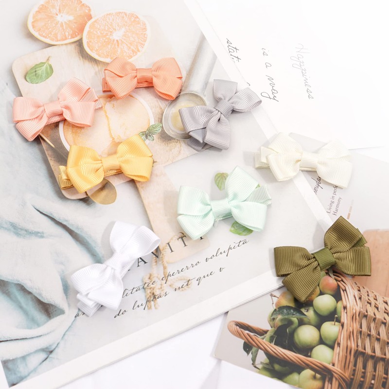 JOYOYO 50 Pcs Baby Hair Clips Small Size Bows 2