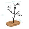 Navaris Metal Jewellery Tree Stand - Organiser Hanger Display Holder