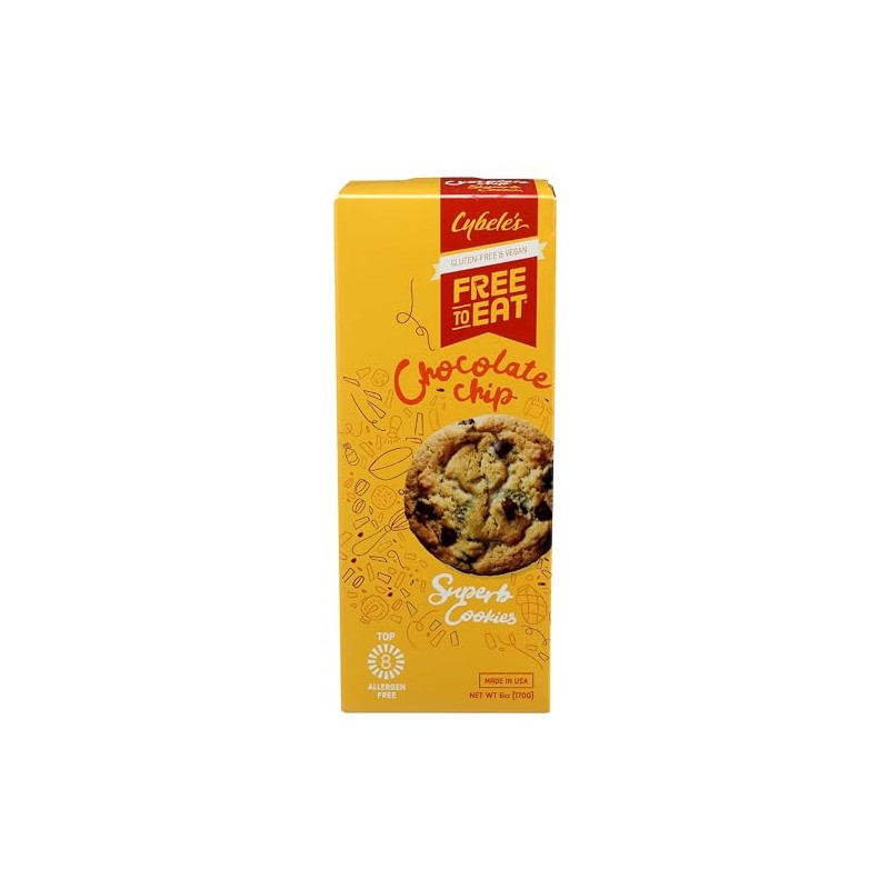 FREE TO EAT CYBELES COOKIE CHOC CHIP, (108504000400), Chocolate Chip,