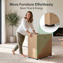 Reusable Furniture Sliders for Carpet, Moving Pads (3 1/2 in, 8 PCS)