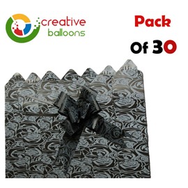 Pull Bows Black Large Pull Bow Ribbon Flower Printed Gift Wrapping Pull Bows Flower Basket Birthday Wedding Tie Crafts Present Decoration Pull Bow Pack of 30