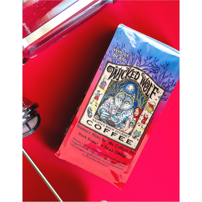 Raven's Brew Coffee Full Bodied Coffee Dark Roast Whole Bean