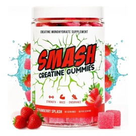 Smash Creatina Gomitas 30 Servicios Sabor Strawberry Splash
