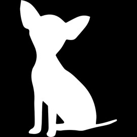 Decal Stickers of Chihuahua 3 (White) (Set of 2) Premium Waterproof Vinyl Decal Stickers for Laptop Phone Accessory Helmet Car Window Mug Tuber Cup Door Wall Decoration -ANDstic813146WH040522