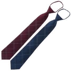 Yejak 대구백화점 예작변형 체크 크리스탈 올오버 자동넥타이(YJFSF3927) Daegu Department Store Yejak Modified Check Crystal All-Over Automatic Tie (YJFSF3927)