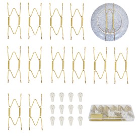 KAHIT 4 Inch Plate Hangers 12 Pack Plate Hangers for The Wall Suitable for 4-5 Inch Plate Wall Hangers for Display Invisible Decorative Plate Hooks for Hanging