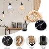 COOBATG Industrial Hemp Rope Chandelier;Single Head Farmhouse Pendant Lights E26