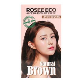 Rosé Eco Aloe Hair Color Cream N6 Natural Brown / 로제 에코 알로에 헤어 칼라 크림 N6 자연갈색
