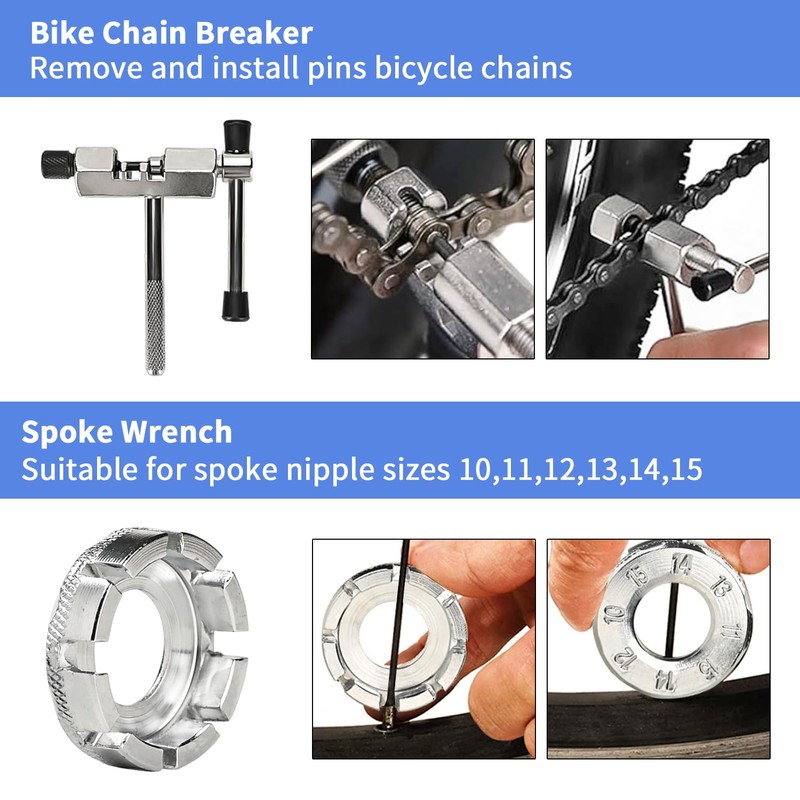 6 Piece Bicycle Tool Set, YDIAMEJ Bicycle Cassette Removal Tool