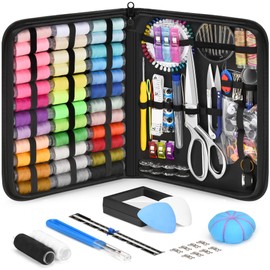 Baryfokwo Sewing Kit for Adults with Ultra Sharp Fabric Scissors, 242 Pcs Newly Upgraded Portable Travel Sewing Kit Professional Hand Needle and Thread Kit for Beginners Home Travel