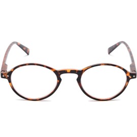 Incredible Bargains The Studio Round Style Reading Glasses, Unisex Retro Readers + 3.00 Tortoise