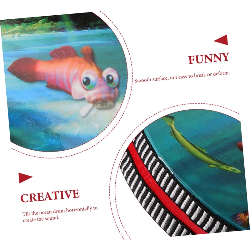 Kisangel Musical Ocean Drum for Educational Percussion Instrument for Safe