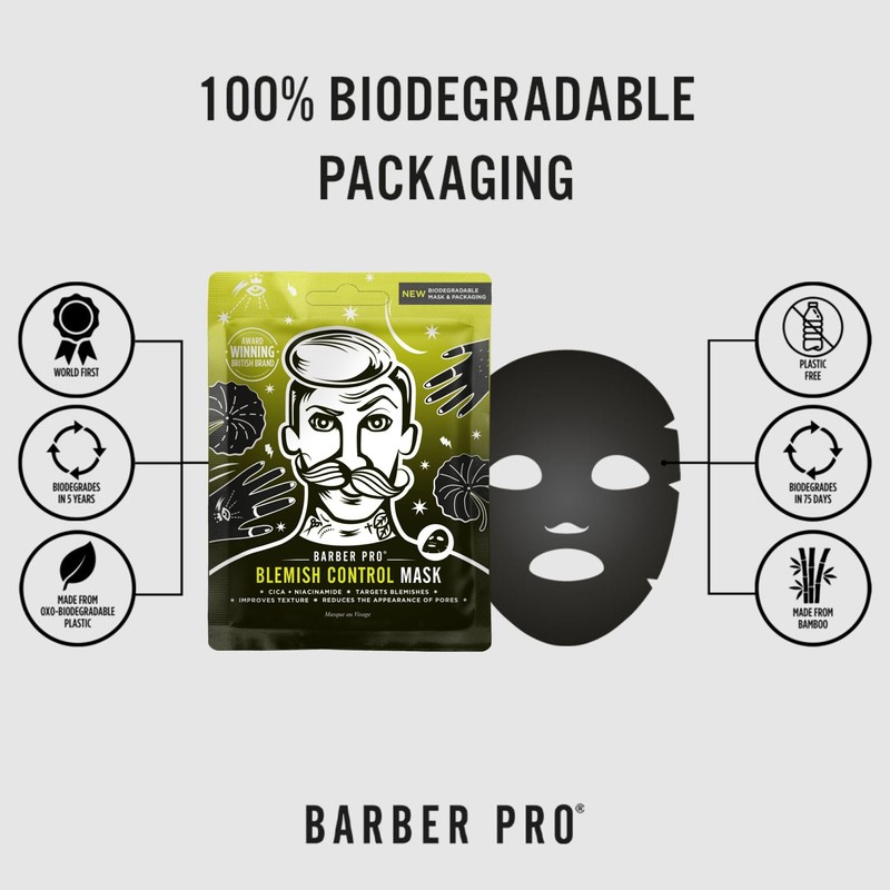 BARBER PRO BLEMISH CONTROL Cica + Niacinamide Sheet Mask