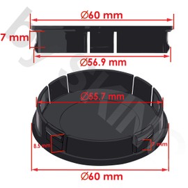 Biomar Labs® 4 x 60mm 3D Universal Wheel Hub Centre Caps USA Flag Thin Blue Line Skull Center Rims C 99
