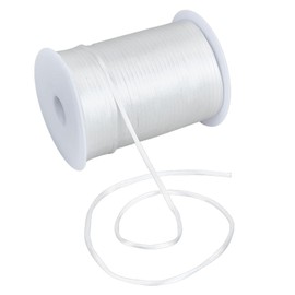 PH PandaHall - Cordón de satén blanco de 3 mm de 3 mm, hilo de seda con nudo chino, hilo de nailon para anudar, costura, joyería, macramé, ganchillo, manualidades
