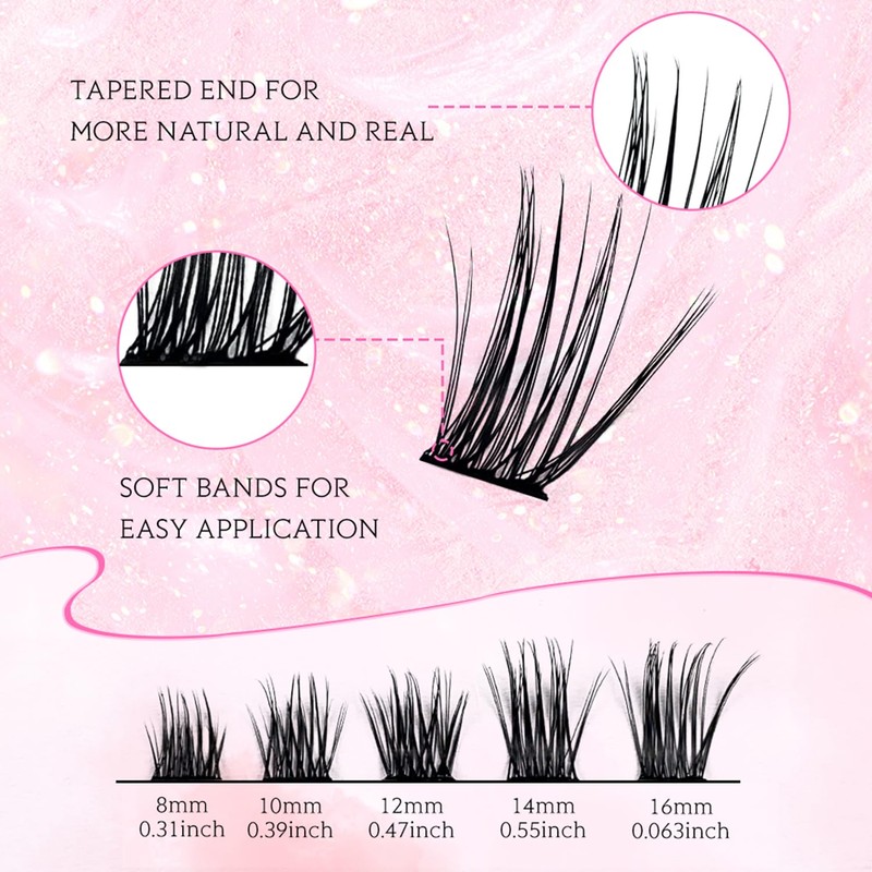 Selawasty Lash Clusters Eyelashes Cluster Lashes Individual Lashes Eyelash Extensions