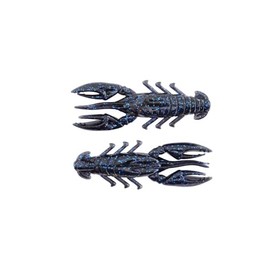 2.5" Scented Stealth Craw, Stealth Finesse Series by X Zone Lures (Black Blue Flake)