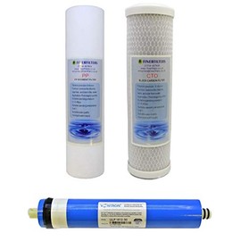 FINERFILTERS 3 Stage Drop In 50GPD Aquatic Reverse Osmosis Replacement Water Filters and Membrane