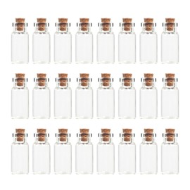 Magic Season Tiny Decorative Glass Bottles (24 Pcs / 0.6x1.5 inch)