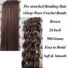 Brow Braiding Hair Pre stretched Curly Braiding Hair for Boho