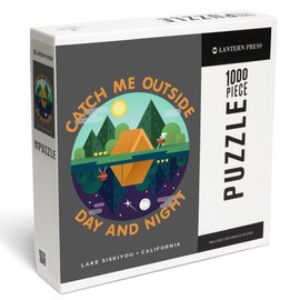 Lake Siskiyou, California, Catch Me Outside, Camping Scene (1000 Piece Puzzle, Challenging Jigsaw Puzzle for Adults, Made in USA)