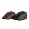 XUNQUCOM Classic Newsboy Cap,PU Leather Beret Ivy Flat Golf Driving