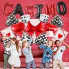 20 Pcs Casino Themed Party Balloons Playing Cards Foil Balloons