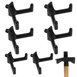 6pcs Tool Hooks for Shed Compatible with Suncast Shed, Premium Plastic Shed Wall Hanger Organization and Storage Accessories for Garage Hanging Knives Scissors Power Tools(Black)