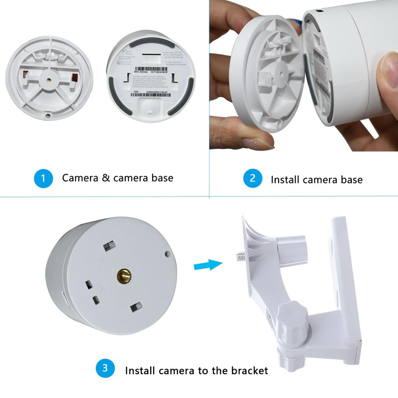 Camera Mount Compatible with Ring Pan-Tilt Indoor Cam(2024 Release), 180°Adjustable
