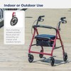 Drive Medical Aluminum Rollator Walker Fold Up and Removable Back