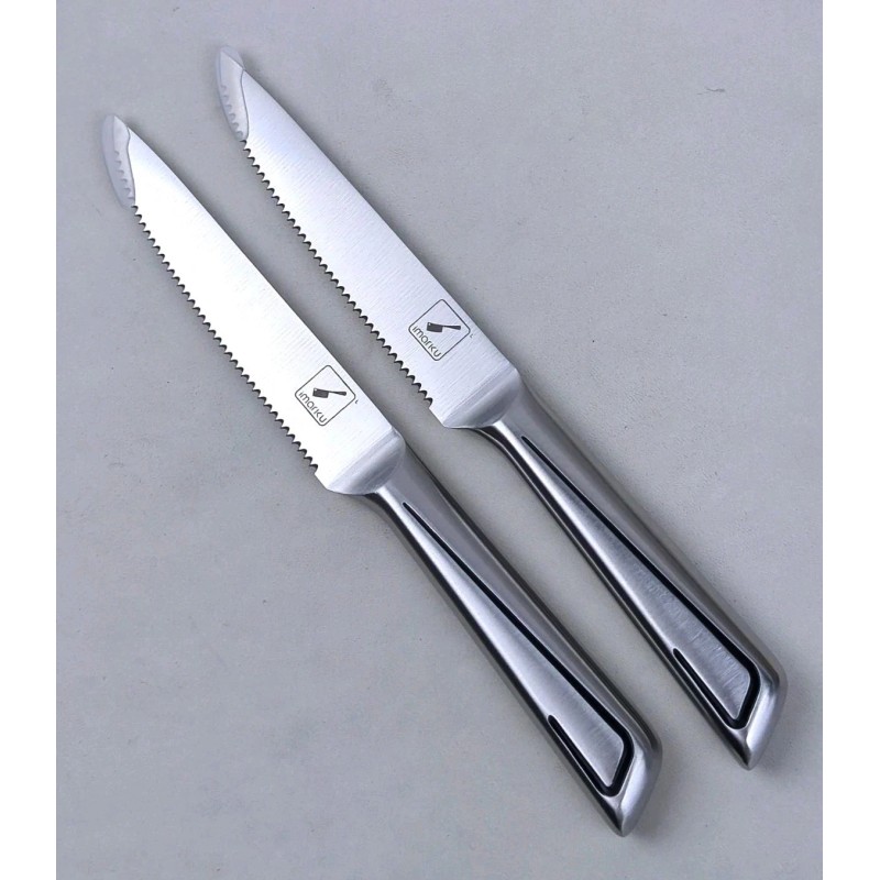 Imarku 2pc imarku 4.5" Serrated STEAK Knives, High-Carbon Stainless Blade,