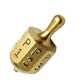 Put and Take Spinner - Solid Brass Game Spin Dice Top Game of Chance Gambling Spinner TOP DICE Type Spinning FAUROREST