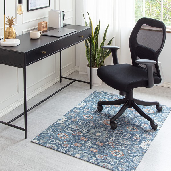 Anji Mountain Rug'd Chairmat Carpet Desk Mat-Jacquard Woven Top, Anti-Slip